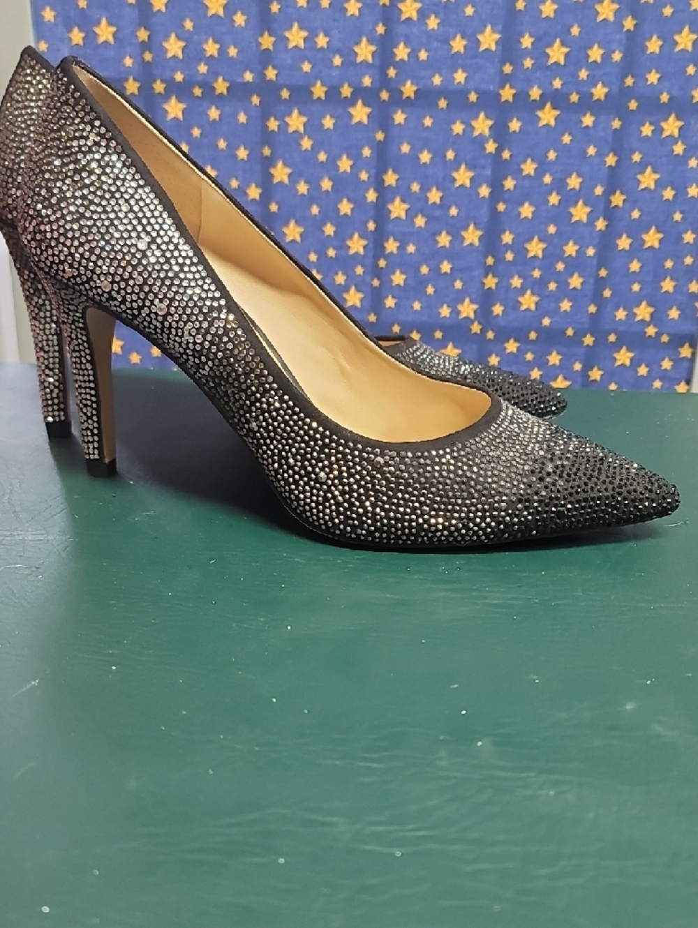 ANTONIO MELANI Black Sparkling Pointed-Toe Pumps - Picture 4 of 6
